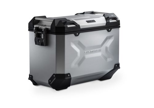 Side case. Aluminum. 45 l. Left. Silver.