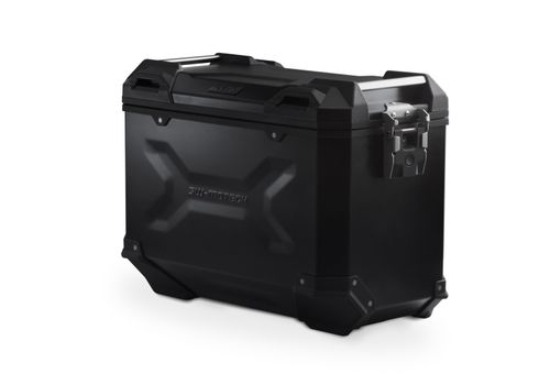 Side case. Aluminum. 45 l. Right. Black.