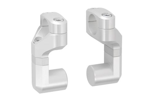 Ø 22 mm. Pontet de guidon variable. Gris.