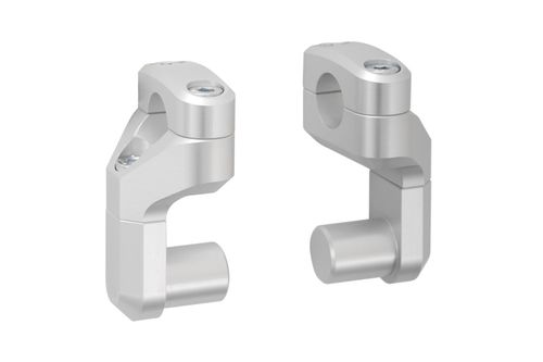 Ø 28 mm. Pontet de guidon variable. Gris.