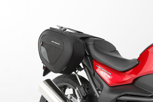 BLAZE saddlebag set Black/Grey. Honda NC700 (11-14) / NC750 (14-).