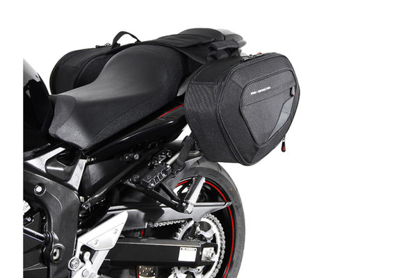 BLAZE saddlebag set Black/Grey. Yamaha FZ6N / Fazer (06-10).