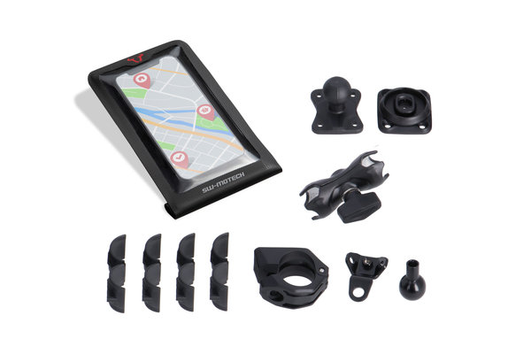 Motorcycle GPS mount with Smartphone Drybag - SW-MOTECH