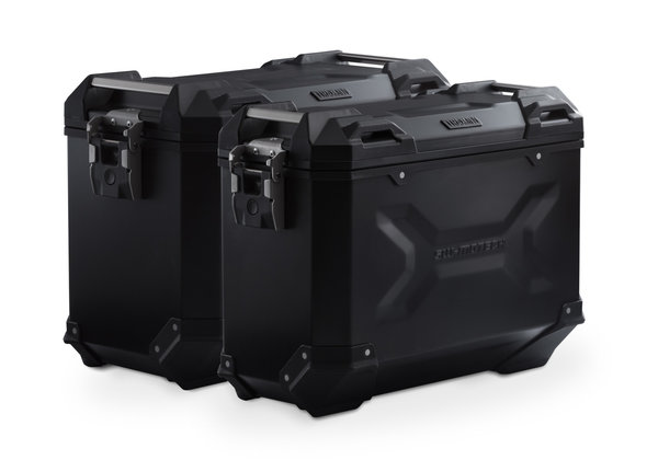 TRAX ADV aluminium case system Black. 45/37 l. CRF1000L Africa Twin (15-17).