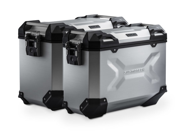 TRAX ADV aluminium case system Silver. 45/37 l. CRF1000L Africa Twin (15-17).