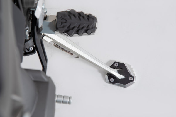 Extension for side stand foot Black/Silver. Triumph Tiger 800 XC / XR (17-).