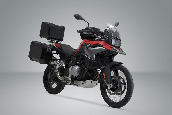 Adventure set Luggage Black. BMW F 750/800/850 GS. For stainl. steel ra.