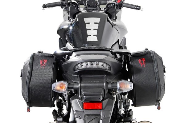 BLAZE saddlebag set Black/Grey. Honda CBF500/ 600/ 1000.