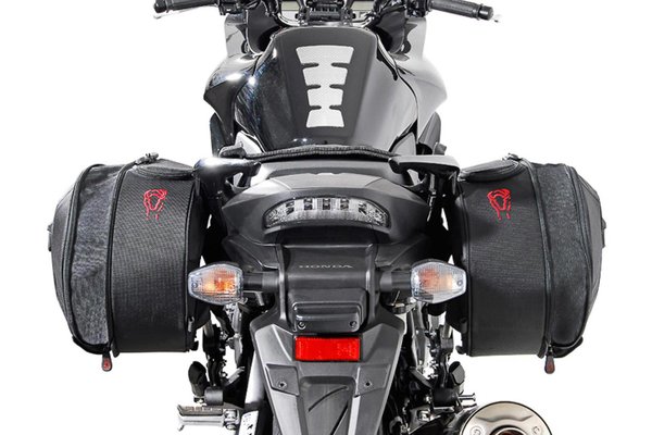 BLAZE saddlebag set Black/Grey. Honda CBF500/ 600/ 1000.