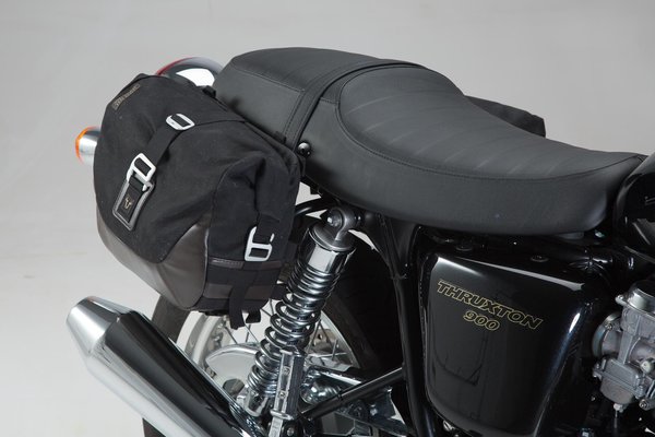 Legend Gear side bag system LC Black Edition Triumph Thruxton 900 (04-15)/Bonneville SE(04-16).