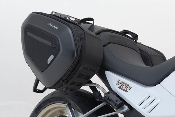 PRO BLAZE saddlebag set Black. Moto Guzzi V100 Mandello/S (22-).