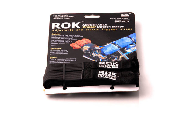 ROK straps 2 adjustable straps. Black. 500-1500 mm.