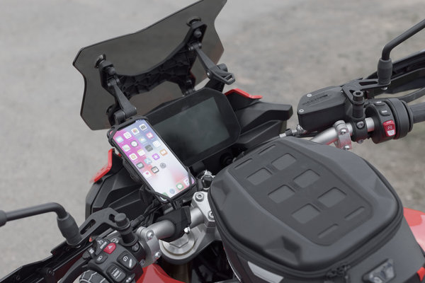 Universal GPS mount kit with T-Lock Smartphone Incl. 2" socket arm, for handlebar/mirror thread