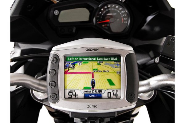 Support GPS pour guidon Noir. Modéles Honda / Triumph / Yamaha.