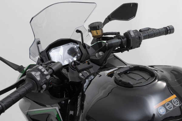 Soporte GPS para manillar Negro. Kawasaki Z1000SX, Ninja 1000SX.