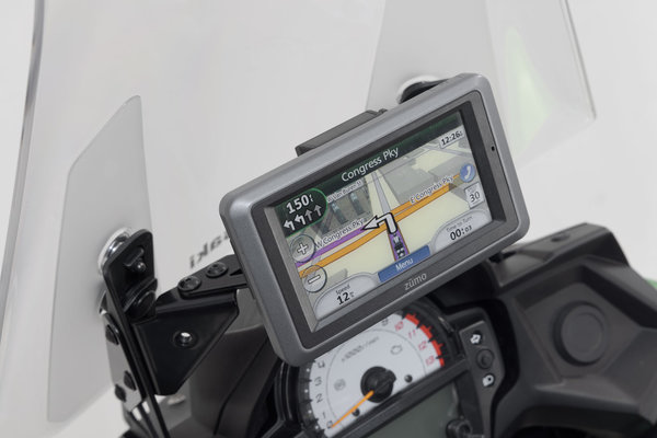 Support GPS pour cockpit Noir. Kawasaki Versys 650 (14-21).