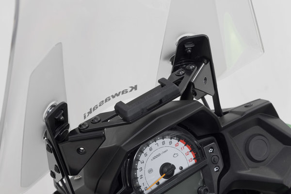 Soporte GPS para salpicadero Negro. Kawasaki Versys 650 (14-21).