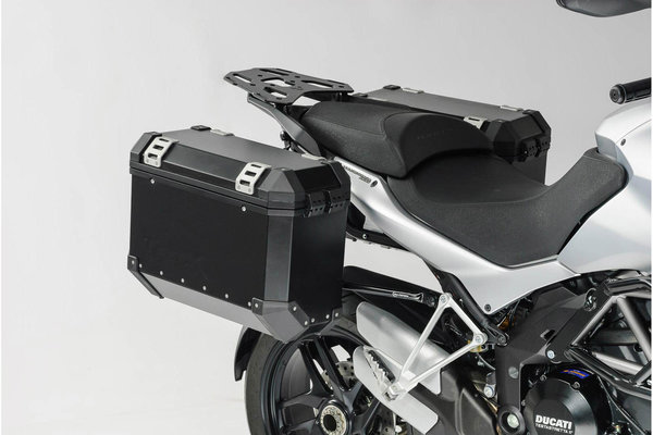 EVO side carriers Black. Ducati Multistrada 1200 / S (10-14).