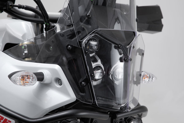 Protector de luces delanteras Soporte con panel de PVC. Yamaha Ténéré 700 (19-).
