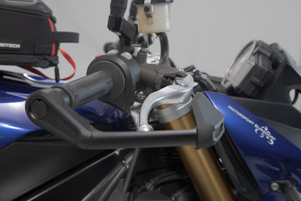 Lever guards with wind protection Black. BMW S 1000 R (16-), R nineT / Pure (20-).