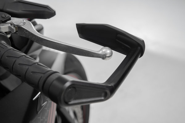 Lever guards with wind protection Black. Kawasaki models.