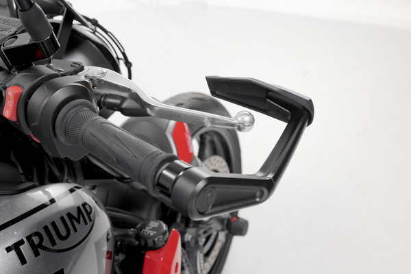 Lever guards with wind protection Black. Triumph Trident 660 (21-).