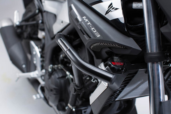 Protecciones laterales de motor Negro. Yamaha MT-03 (16-19).