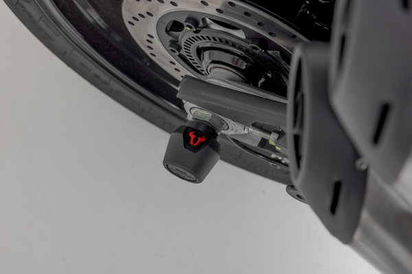 Slider set for rear axle Black. Ducati/KTM/Husqvarna models, CFMoto 800MT.