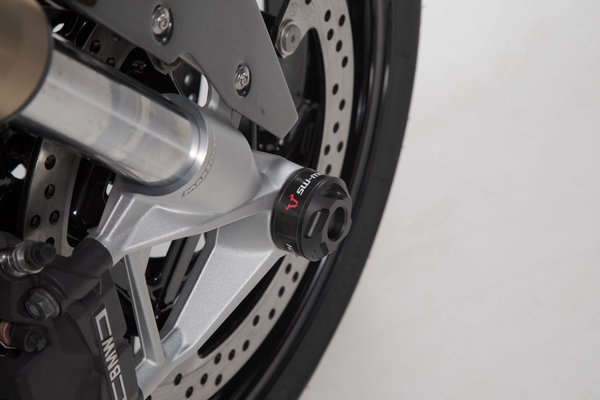 Roulettes de protection de fourche Noir. BMW S 1000 R (13-)/ RR (15-)/ XR (19-).