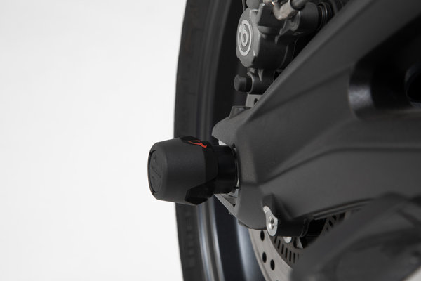 Roulettes de protection pour bras oscillant Noir. BMW G310R/G310GS, Honda X-ADV.