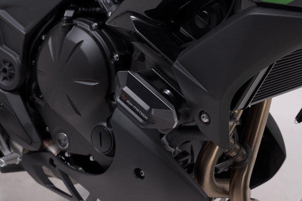 Reliable crash pads, black - Kawasaki Versys 650 (14-21) - SW-MOTECH