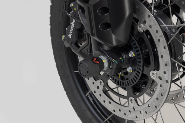 Roulette de protection de fourche Noir. Moto Guzzi V85 TT (21-).