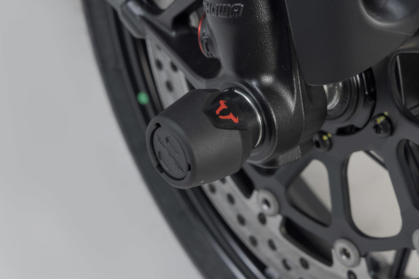 Slider set for front axle Black. Ducati models (14-).