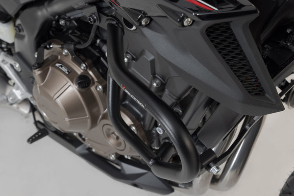 Protecciones laterales de motor. B-stock. Negro. Honda CB500F (12-).
