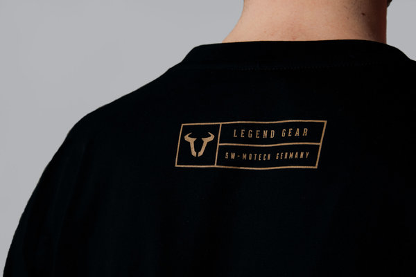 T-Shirt Legend Gear. Noir. Hommes. Taille L.